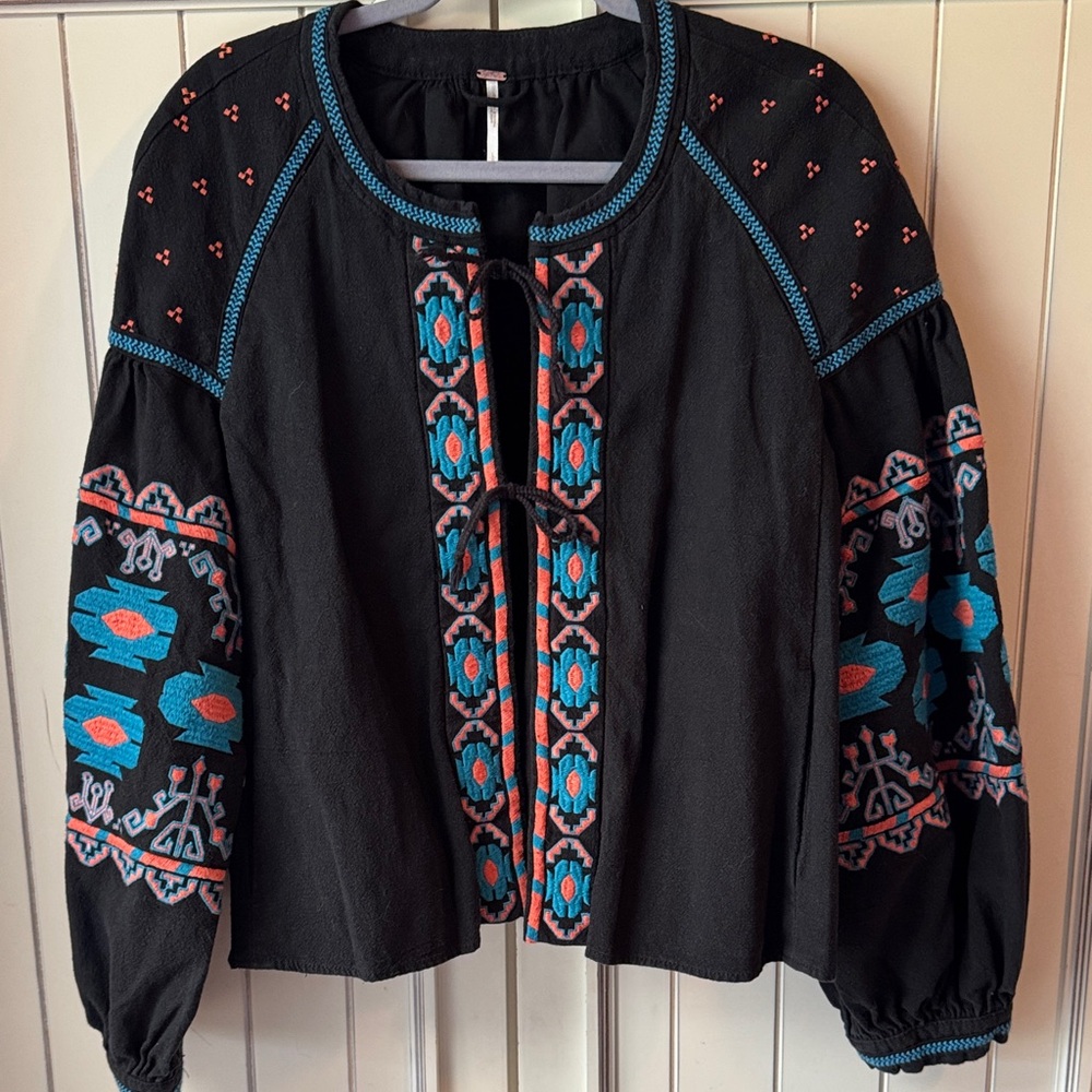 Free People  Embroidered coat/shirt